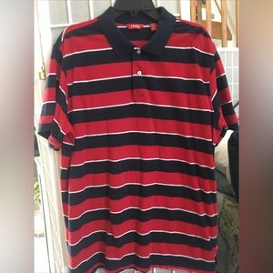 Mens Izod polo XL/Red,White ,Blue